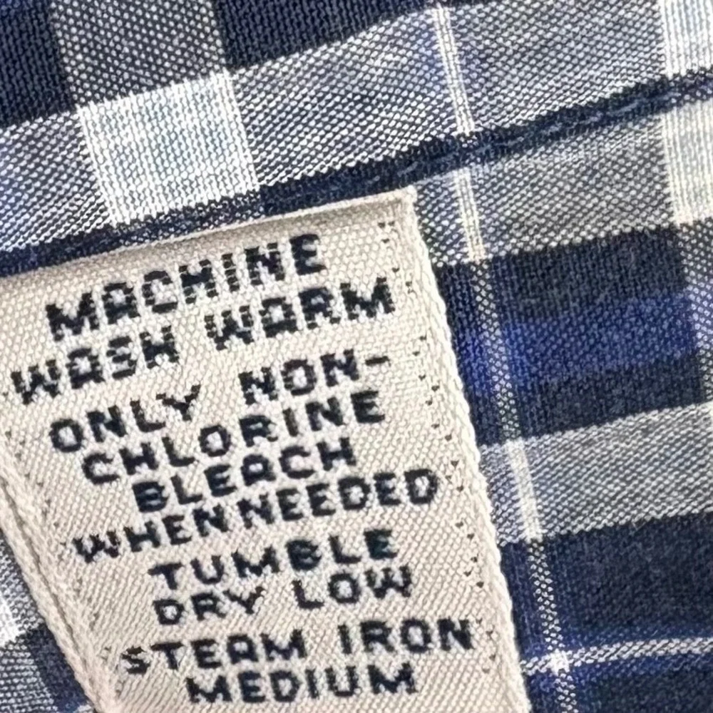 Ralph Lauren Blake Shirt M Short Sleeve Blue White Pony Check Button Down Men - Picture 10 of 11